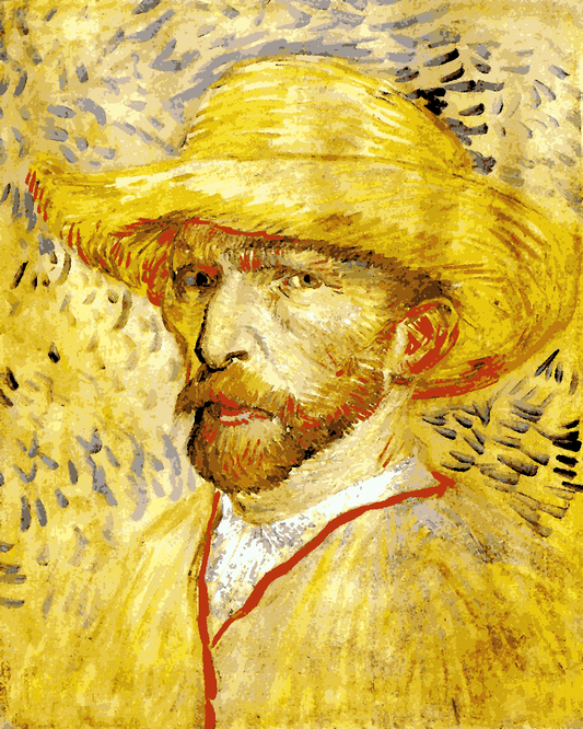 Self Portrait Painting of Vincent-Van-Gogh PD (106) - Van-Go Paint-By-Number Kit