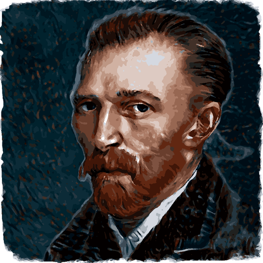Self Portrait Painting of Vincent-Van-Gogh PD (192) - Van-Go Paint-By-Number Kit