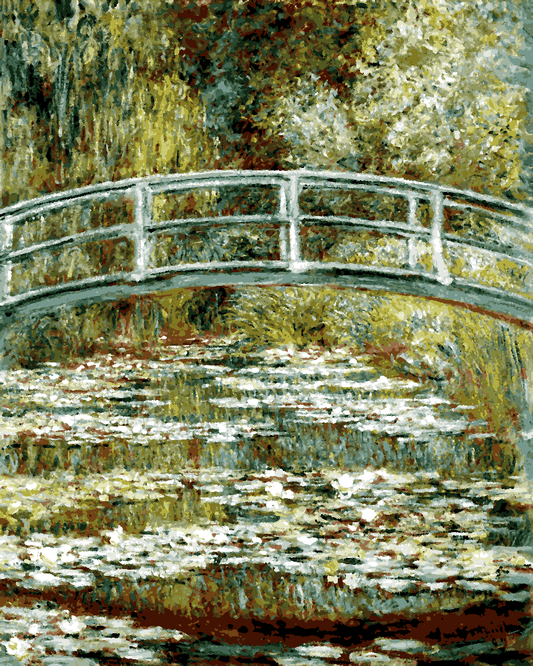 Claude Monet PD - (23) - Bridge over a Pond of Water Lilies - Van-Go Paint-By-Number Kit