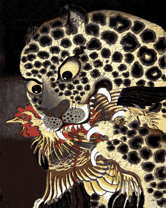 Tigers Collection PD - (28) - The Tiger of Ryōkoku by Utagawa Hirokage - Van-Go Paint-By-Number Kit