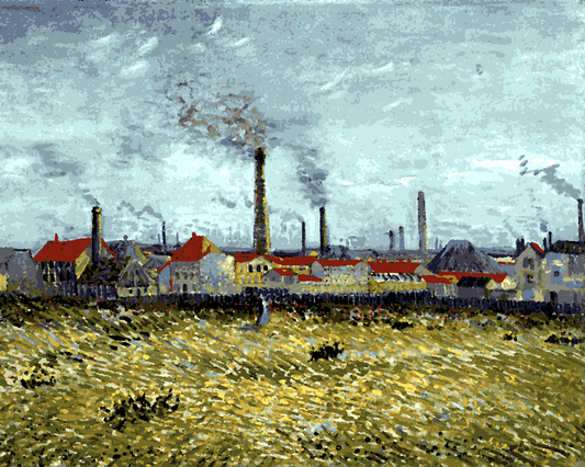 Van-Gogh Painting PD - (36) - Factories at Clichy - Van-Go Paint-By-Number Kit