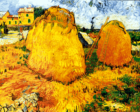 Vincent Van Gogh PD - (58) - Haystacks in Provence - Van-Go Paint-By-Number Kit
