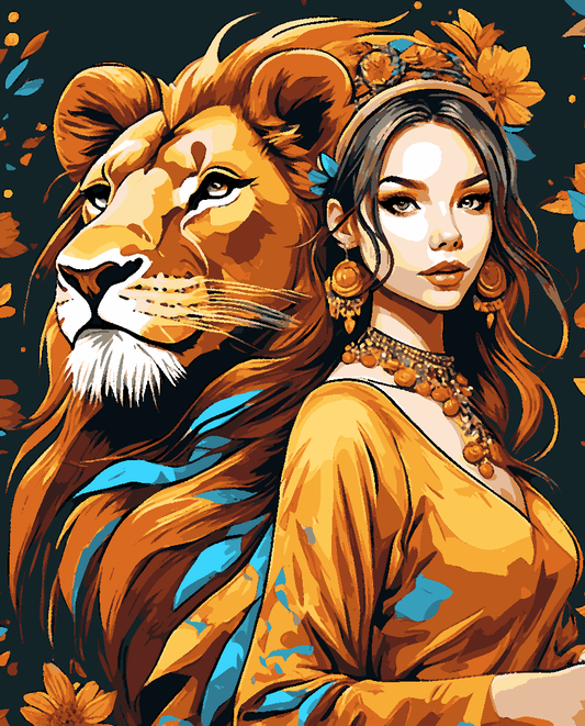 The Lion Girl (2) - Van-Go Paint-By-Number Kit