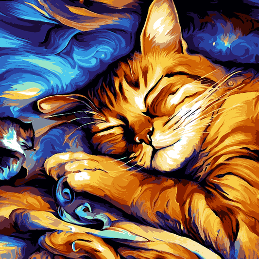 Cat dreams - Van-Go Paint-By-Number Kit