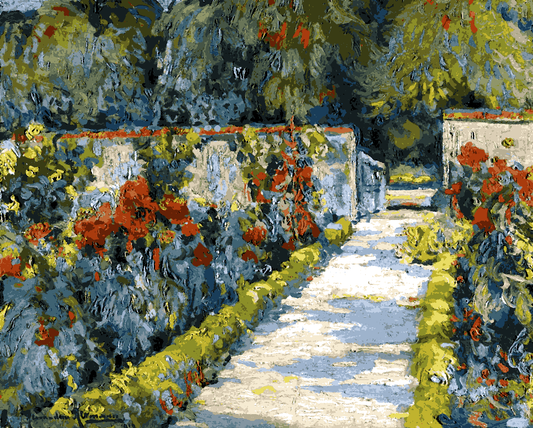 A Sunlit Garden by Alexander Altmann - Van-Go Paint-By-Number Kit