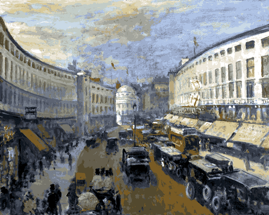 Regent Street, London by Jacques-Émile Blanche - Van-Go Paint-By-Number Kit