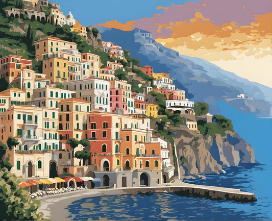 Amazing Places OD (465) - Amalfi Coast, Italy - Van-Go Paint-By-Number Kit