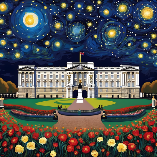 Buckingham Palace, London (3) - at Starry Night PD - Van-Go Paint-By-Number Kit