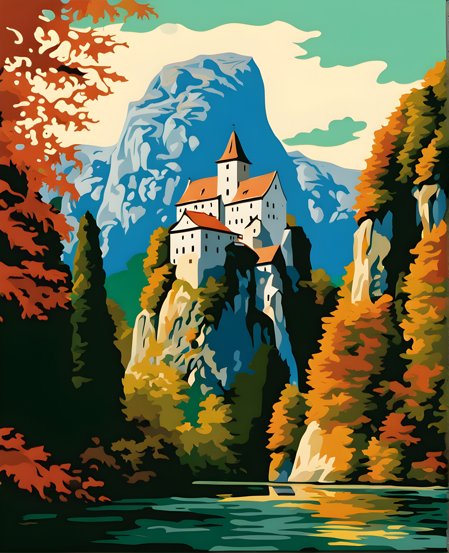 Castles OD - Predjama Castle, Slovenia (96) - Van-Go Paint-By-Number Kit