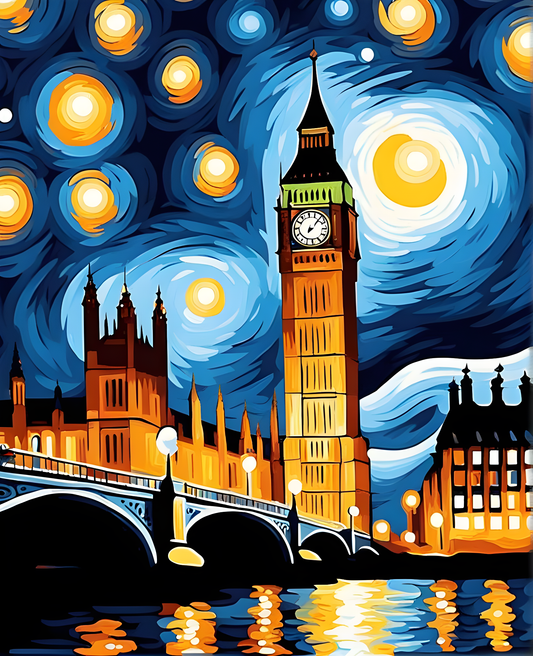 London Collection PD (6) - The Big Ben - Van-Go Paint-By-Number Kit