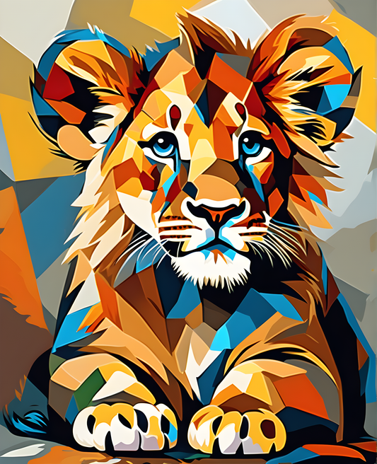 A Lion cub - Van-Go Paint-By-Number Kit