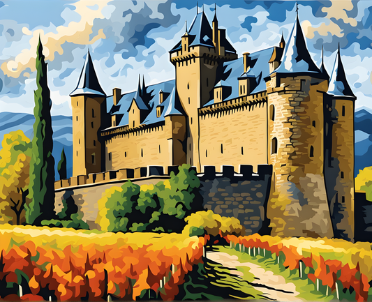 Castles OD - Château Comtal de Carcassonne, France (86) - Van-Go Paint-By-Number Kit