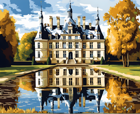 Castles OD - Château de Cheverny, France (89) - Van-Go Paint-By-Number Kit