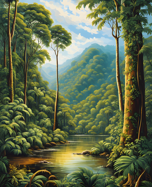 Australia Collection PD (46) - Daintree Rainforest, QLD - Van-Go Paint-By-Number