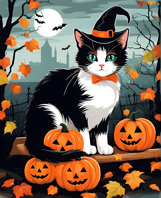 Halloween Cat (14) - Van-Go Paint-By-Number Kit