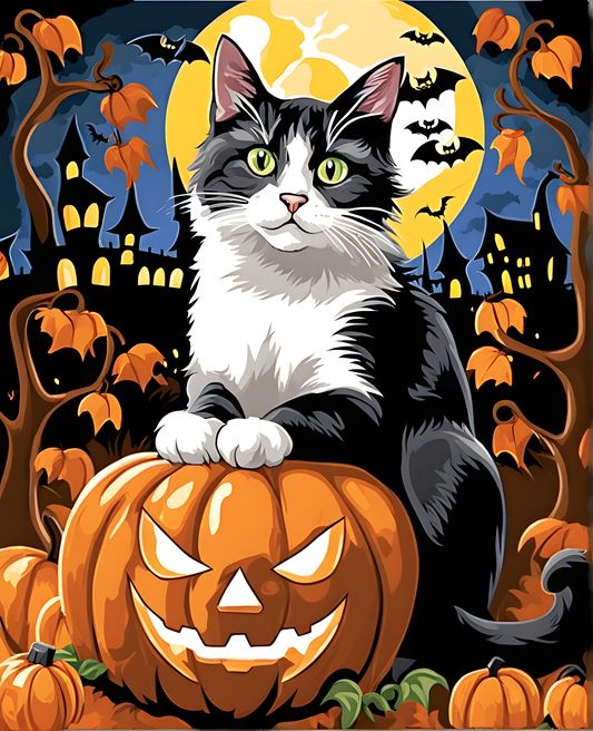 Halloween Cat (15) - Van-Go Paint-By-Number Kit