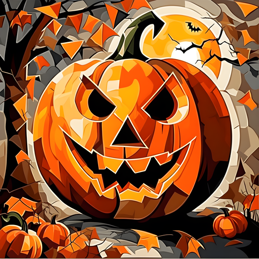 Halloween Pumpkin (5) - Van-Go Paint-By-Number Kit