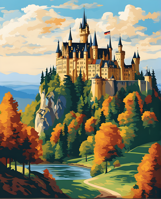 Castles OD - Hohenzollern Castle, Germany (103) - Van-Go Paint-By-Number Kit