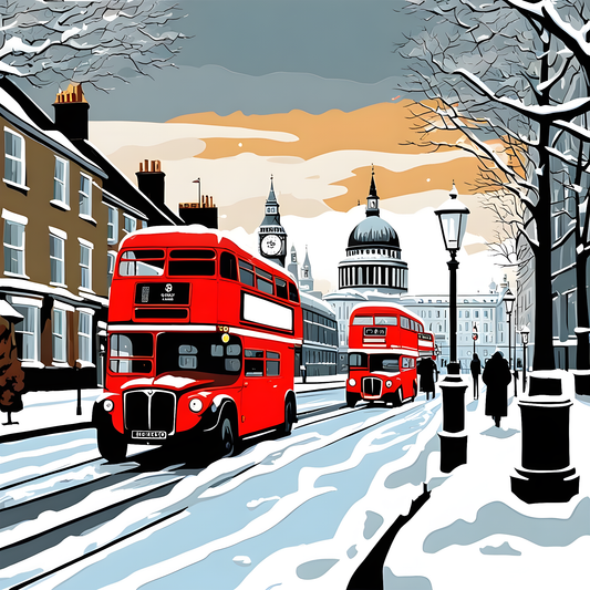 London in Winter (1) - Van-Go Paint-By-Number Kit