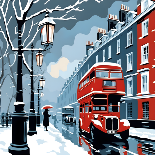 London in Winter (3) - Van-Go Paint-By-Number Kit