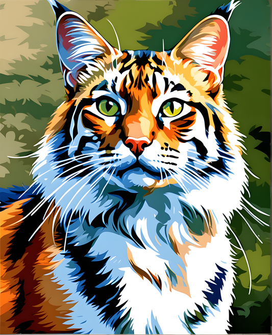 Cats Collection PD (15) - Northern tiger cat - Van-Go Paint-By-Number Kit