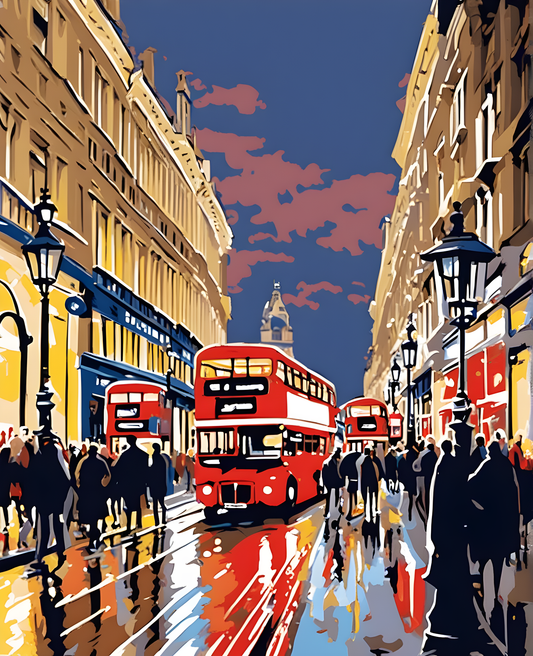 Oxford Street, London (2) - Van-Go Paint-By-Number Kit