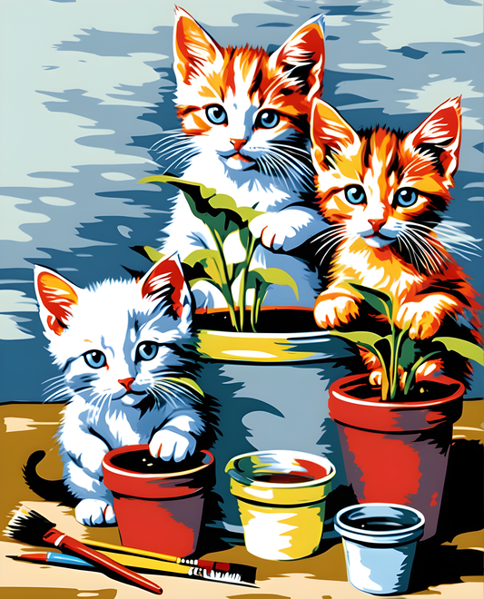 Pothead Kittens (2) - Van-Go Paint-By-Number Kit