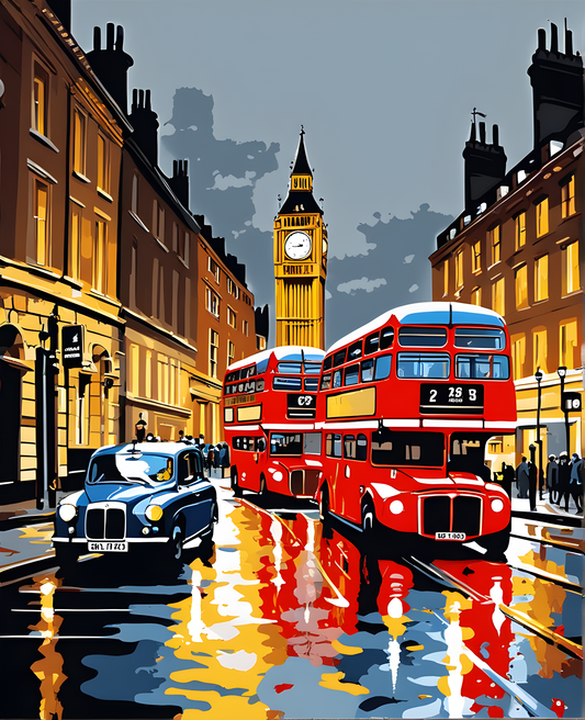Rainy day in London - Van-Go Paint-By-Number Kit