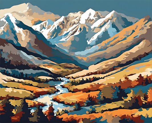 Amazing Places PD (287) - Zazkar Mountains, Himalaya - Van-Go Paint-By-Number Kit