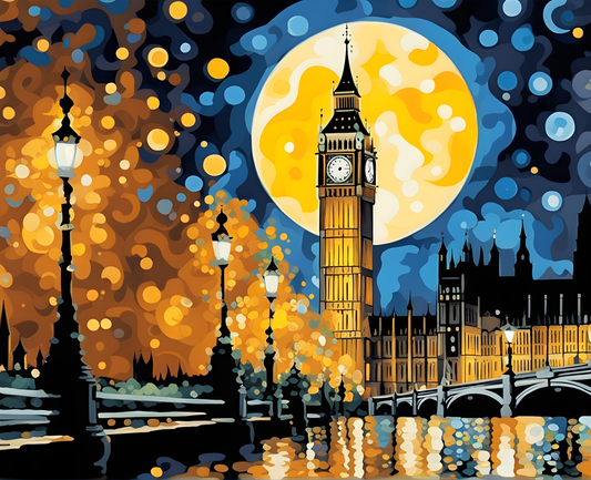 London Collection PD (7) - The Big Ben - Van-Go Paint-By-Number Kit