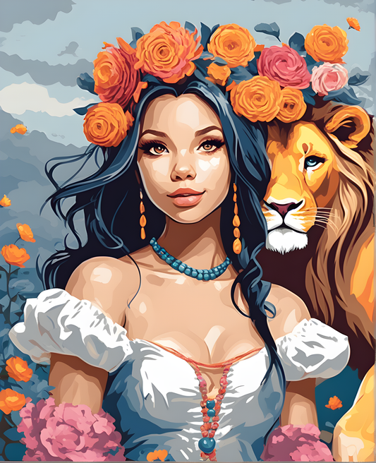 The Lion Girl (1) - Van-Go Paint-By-Number Kit