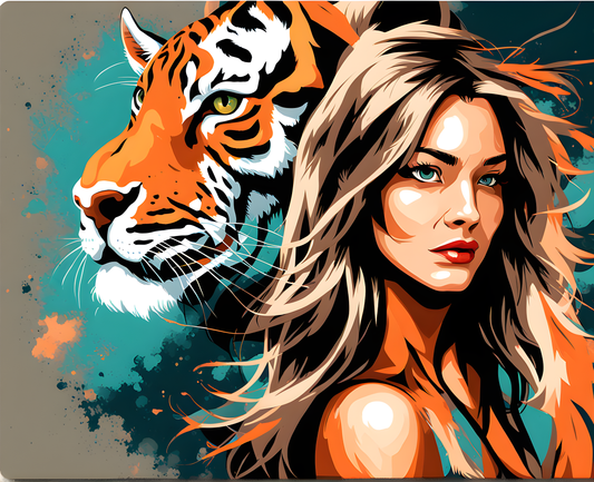 Street Art Collection OD (15) - Tiger Girl - Van-Go Paint-By-Number Kit