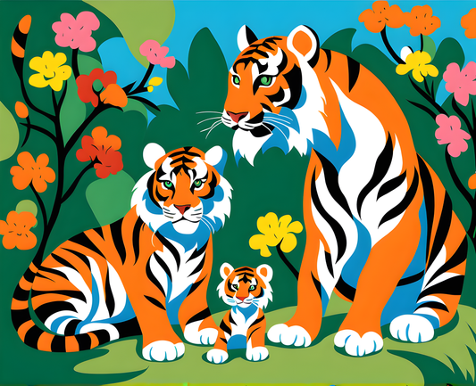 Tigers Family - Van-Go Paint-By-Number Kit