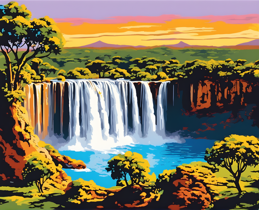 Amazing Places OD (460) - Victoria Waterfall, Africa - Van-Go Paint-By-Number Kit