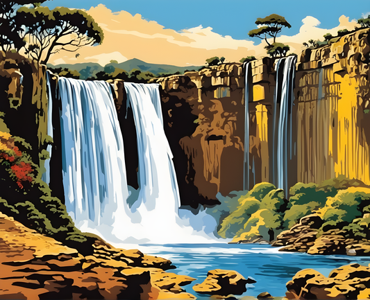 Amazing Places OD (459) - Victoria Waterfall, Africa - Van-Go Paint-By-Number Kit