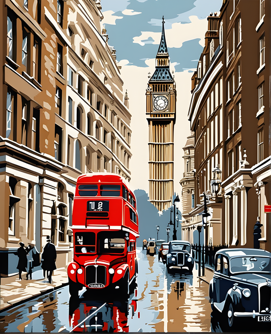Vintage London - Van-Go Paint-By-Number Kit
