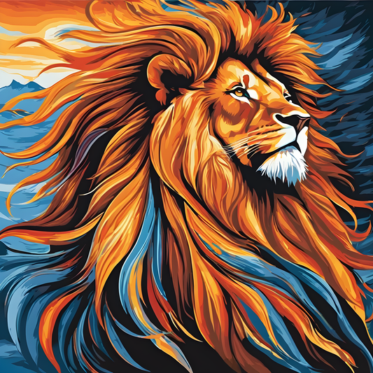 Lion's Mane in the Wind PD (1) - Van-Go Paint-By-Number Kit