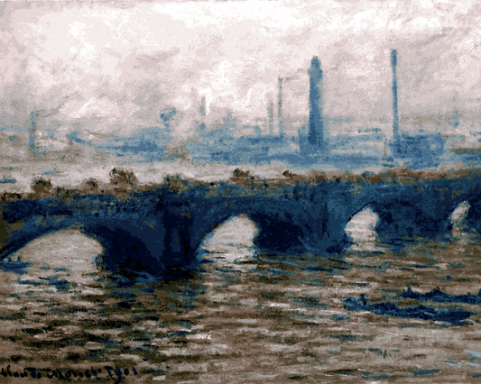 Claude Monet PD (240) - Waterloo Bridge Overcast - Van-Go Paint-By-Number Kit