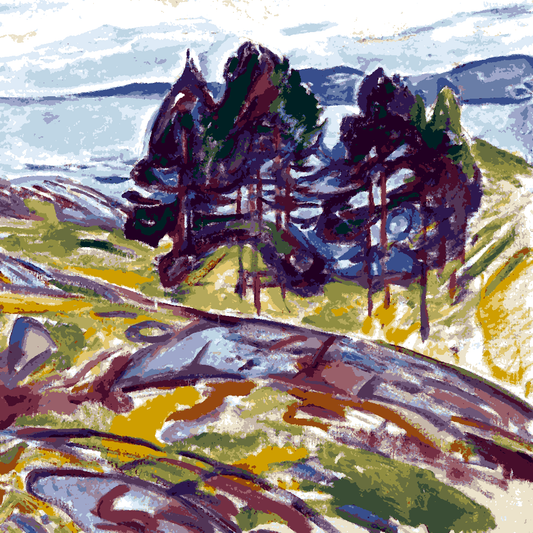 Edvard Munch Collection PD (57) - Pine Trees by the Sea - Van-Go Paint-By-Number Kit