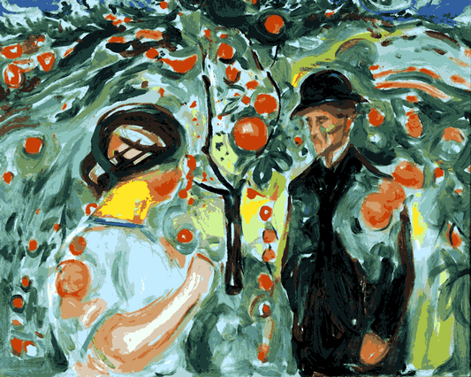 Edvard Munch Collection PD (5) - Beneath the Red Apples - Van-Go Paint-By-Number Kit