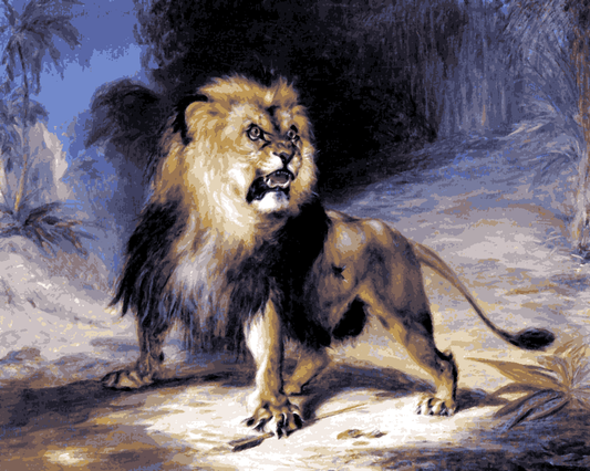 Lions Collection PD (61) - A Lion by William Huggins - Van-Go Paint-By-Number Kit