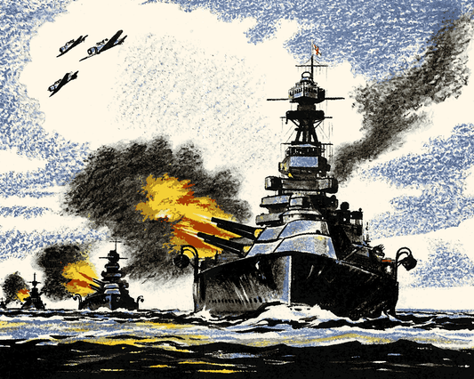 WW2 Collection PD (131) - Battleships of the Royal Navy - Van-Go Paint-By-Number Kit