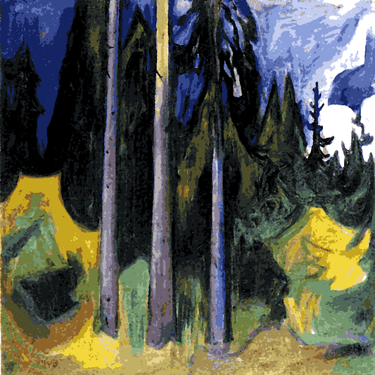 Edvard Munch Collection PD (71) - Spruce Forest - Van-Go Paint-By-Number Kit
