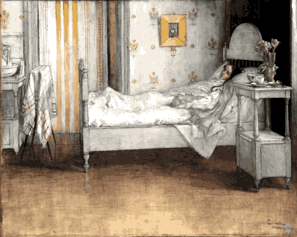 Convalescence by Carl Larsson (11) - Van-Go Paint-By-Number Kit