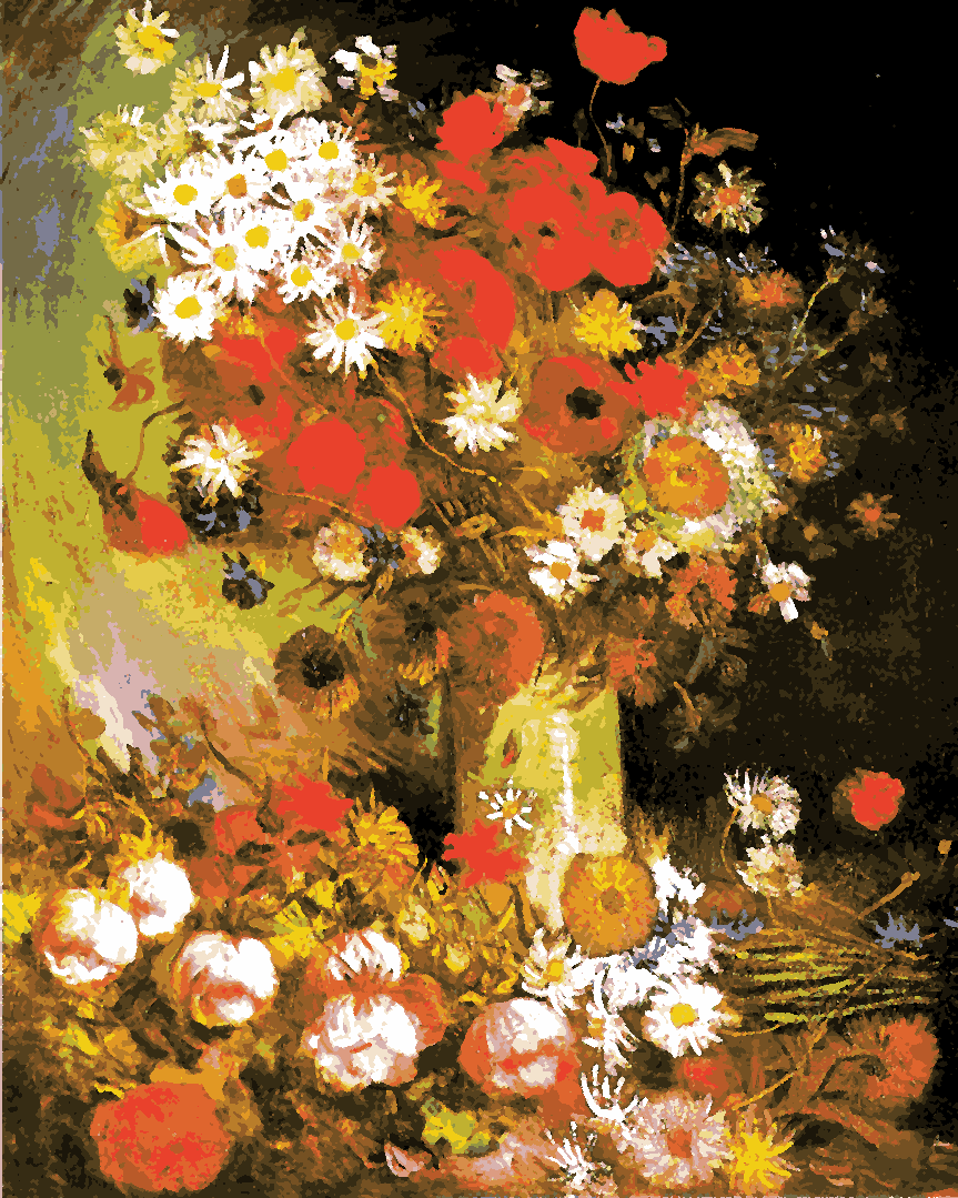 Van-Gogh PD - (130) - Still Life with Meadow Flowers and Roses - Van-Go Paint-By-Number Kit