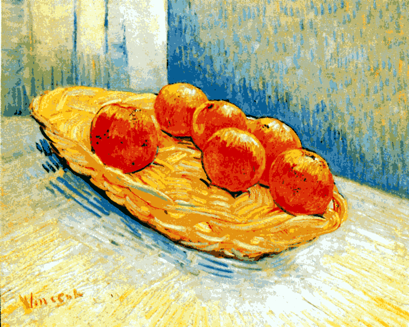 Van-Gogh PD - (131) - Still Life with Oranges Basket - Van-Go Paint-By-Number Kit