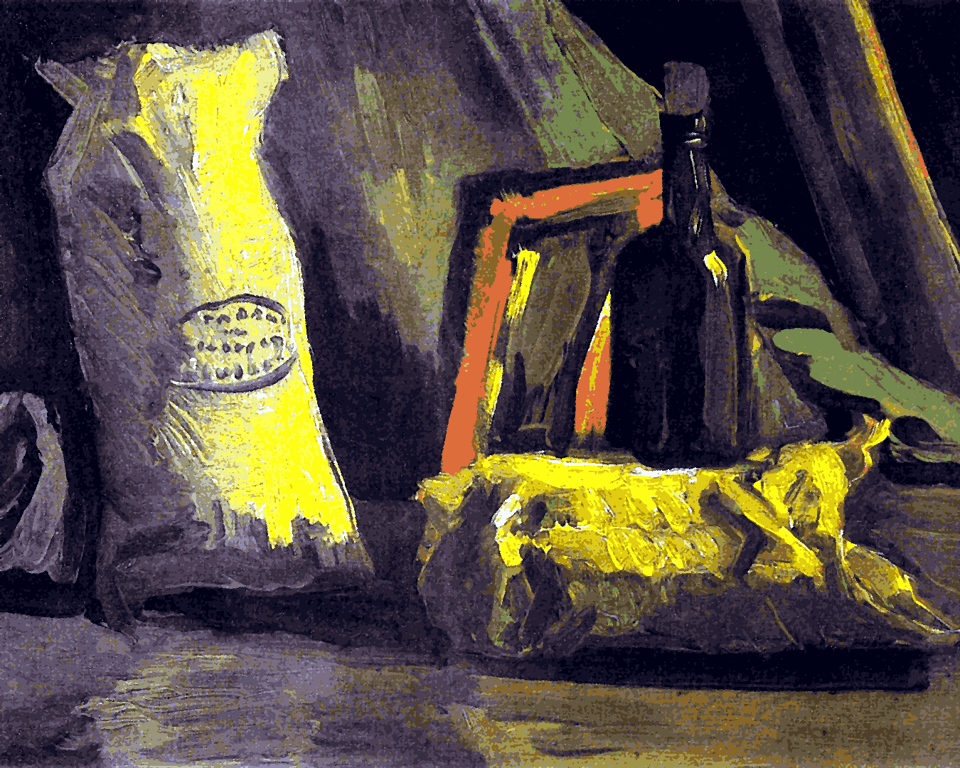 Vincent Van Gogh PD - (134) - Still Life with Two Sacks and a Bottle - Van-Go Paint-By-Number Kit