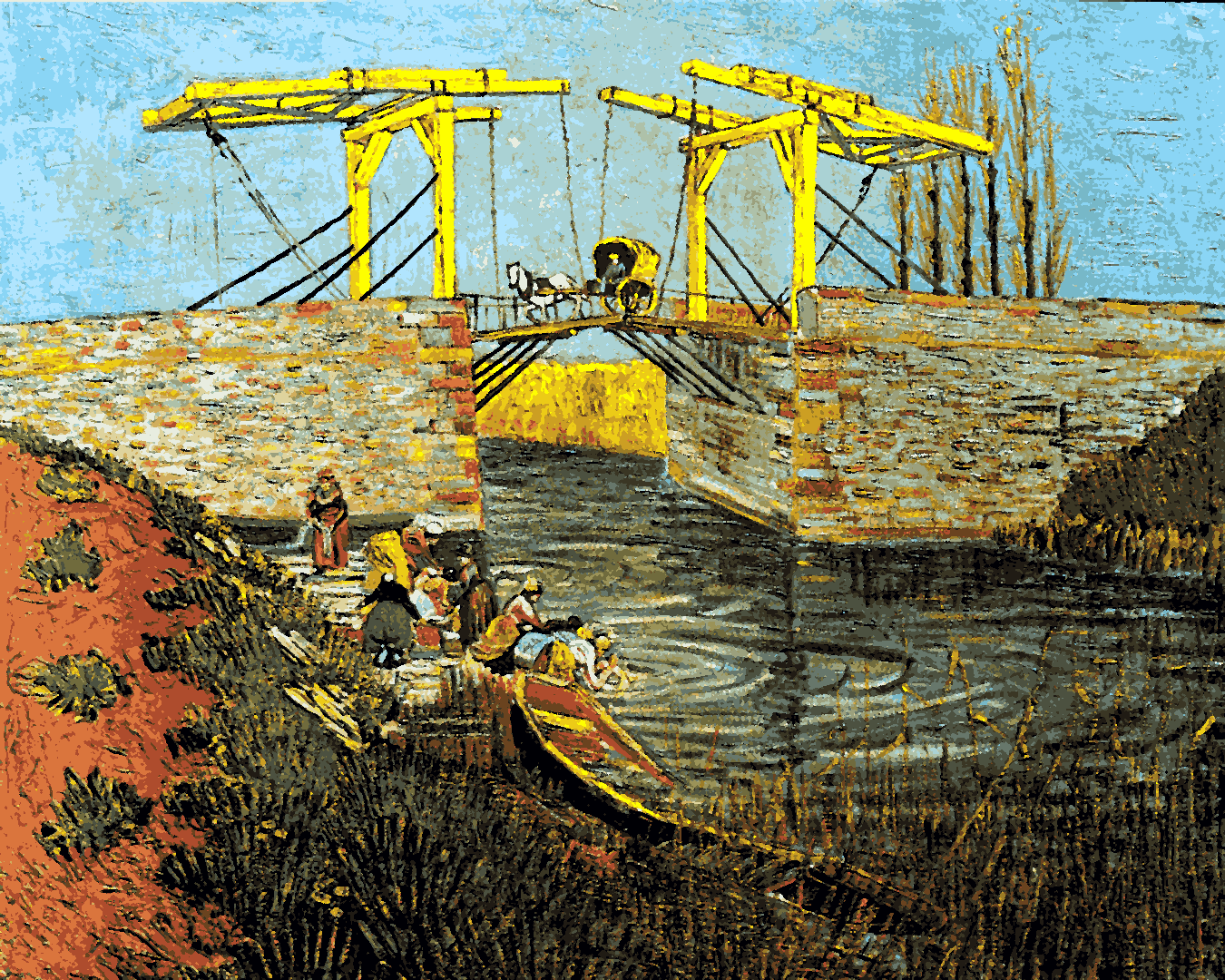 Vincent Van Gogh PD - (146) - The Langlois Bridge at Arles - Van-Go Paint-By-Number Kit