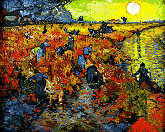 Van-Gogh Painting PD - (155) - The Red Vineyard - Van-Go Paint-By-Number Kit