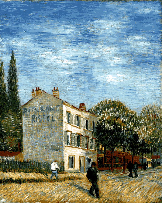 Van-Gogh Painting PD - (156) - The restaurant Rispal in Asnieres - Van-Go Paint-By-Number Kit